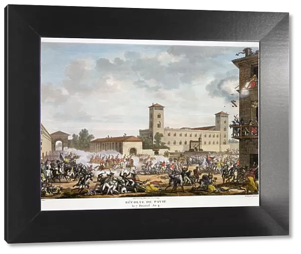 Revolt at Pavia, Italy 7 Prairial, Year 4 (May 1796). Artist: Jacques Joseph Coiny
