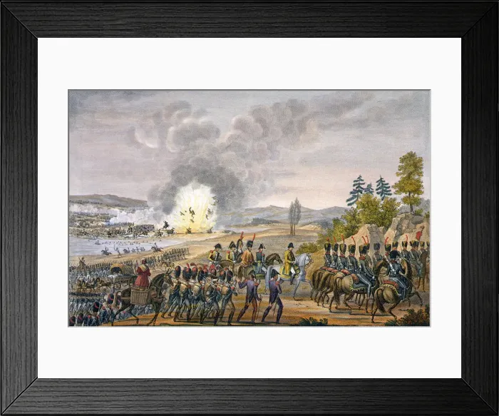 Framed Print : The French retreat after the Battle of Leipzig, Germany, 19th October 1813. Artist Framed Print : The French retreat after the Battle of Leipzig, Germany, 19th October 1813. Artist