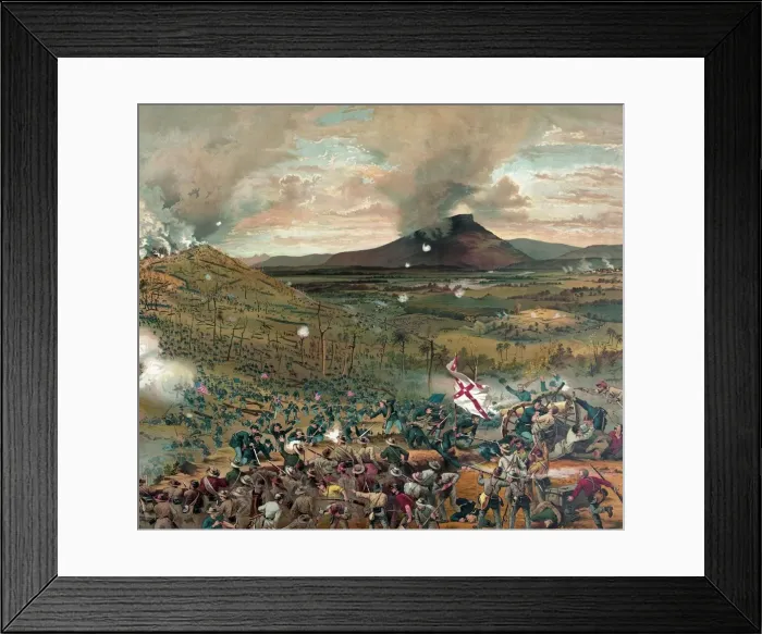 Framed Print : Battle of Mission Ridge, Nov. 25th, 1863 - presented with the compliments of Framed Print : Battle of Mission Ridge, Nov. 25th, 1863 - presented with the compliments of