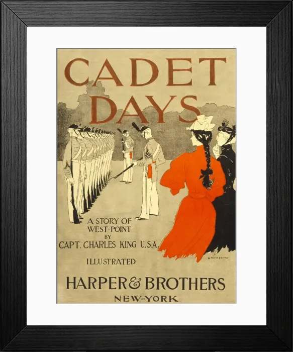 Framed Print : Front Cover for Cadet Days, by Capt. Charles King U Framed Print : Front Cover for Cadet Days, by Capt. Charles King U