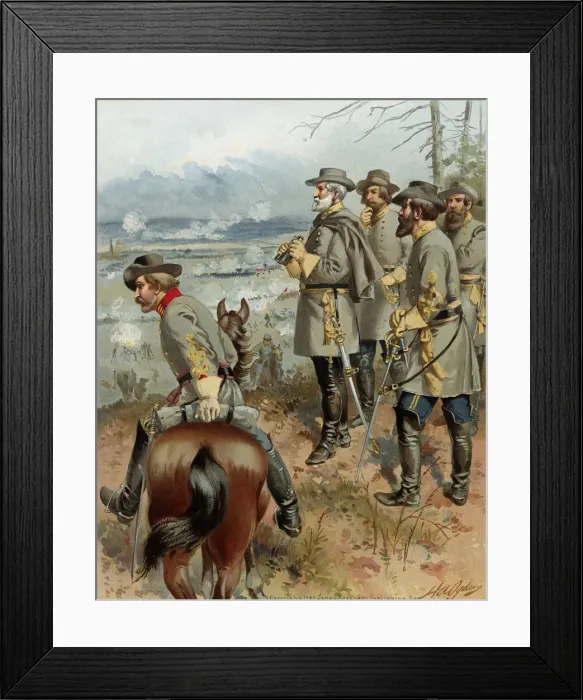 Framed Print : General Robert E Lee at Frediericksburg, 13th December 1862, pub Framed Print : General Robert E Lee at Frediericksburg, 13th December 1862, pub
