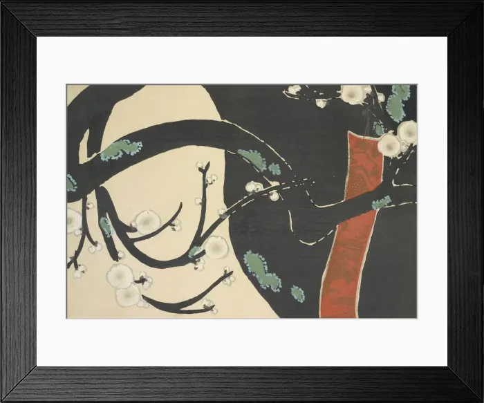 Framed Print : Ume, from Momoyo-gusa (The World of Things) Vol II, pub. 1909 (colour block woodcut) Framed Print : Ume, from Momoyo-gusa (The World of Things) Vol II, pub. 1909 (colour block woodcut)