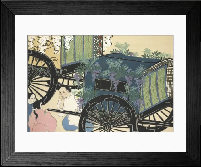 Framed Print : Hanazashi-guruma from Momoyo-gusa (The World of Things) Vol II, pub Framed Print : Hanazashi-guruma from Momoyo-gusa (The World of Things) Vol II, pub