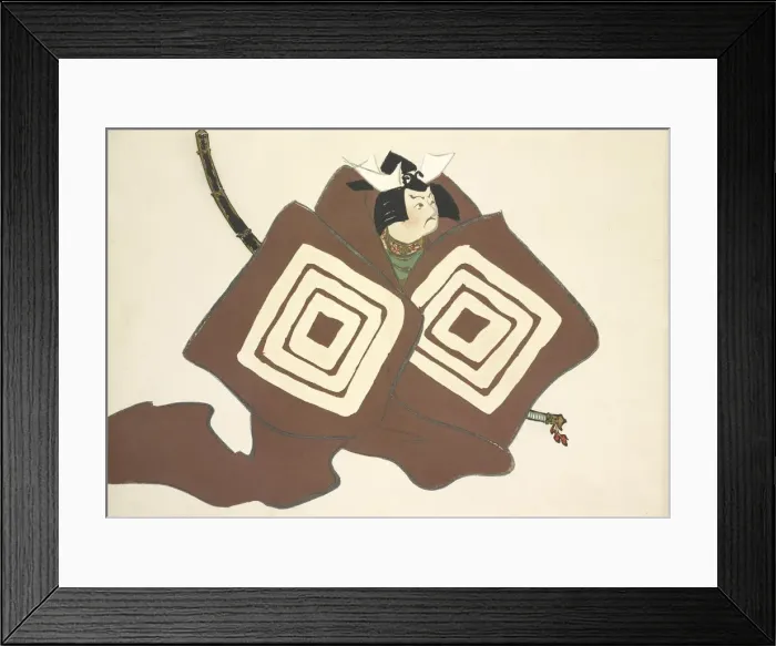 Framed Print : Shibaraku, from Momoyo-gusa (The World of Things) Vol II, pub Framed Print : Shibaraku, from Momoyo-gusa (The World of Things) Vol II, pub