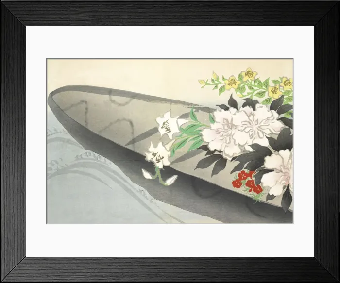 Framed Print : Hana-Bune, from Momoyo-gusa (The World of Things) Vol III, pub Framed Print : Hana-Bune, from Momoyo-gusa (The World of Things) Vol III, pub