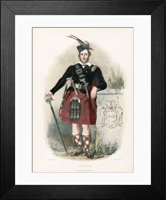 Framed Print : Chisholm, from The Clans of the Scottish Highlands, pub. 1845 (colour lithograph) Framed Print : Chisholm, from The Clans of the Scottish Highlands, pub. 1845 (colour lithograph)