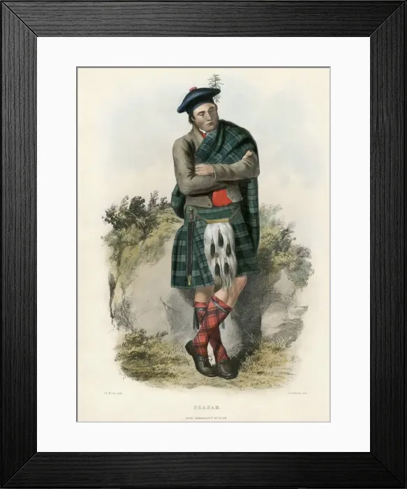 Framed Print : Graham, from The Clans of the Scottish Highlands, pub. 1845 (colour lithograph) Framed Print : Graham, from The Clans of the Scottish Highlands, pub. 1845 (colour lithograph)