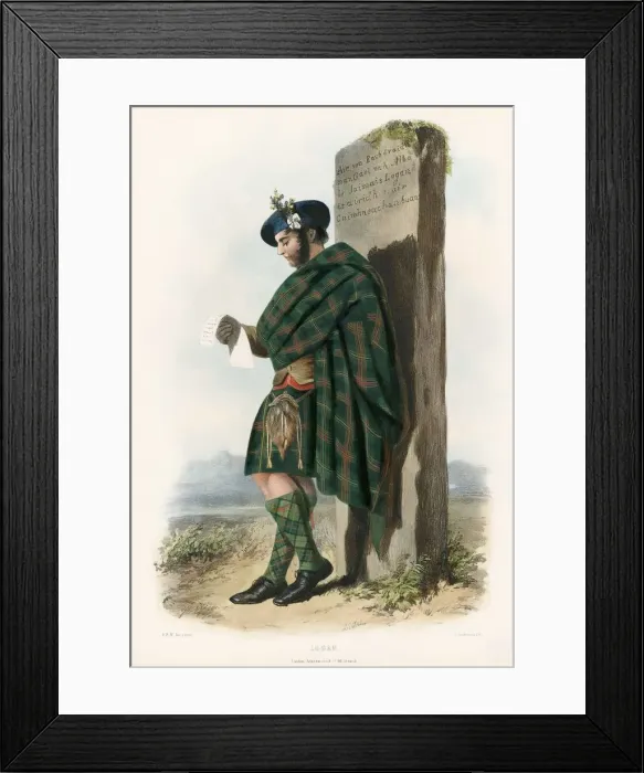 Framed Print : Logan, from The Clans of the Scottish Highlands, pub. 1845 (colour lithograph) Framed Print : Logan, from The Clans of the Scottish Highlands, pub. 1845 (colour lithograph)