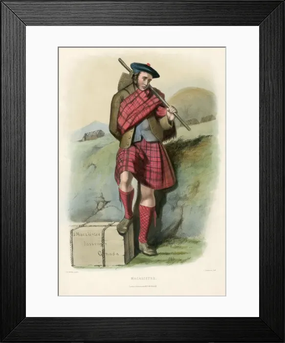 Framed Print : Macalister, from The Clans of the Scottish Highlands, pub. 1845 (colour lithograph) Framed Print : Macalister, from The Clans of the Scottish Highlands, pub. 1845 (colour lithograph)