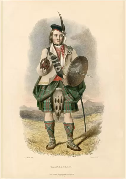 Clanranald, from The Clans of the Scottish Highlands, pub. 1845 (colour lithograph)
