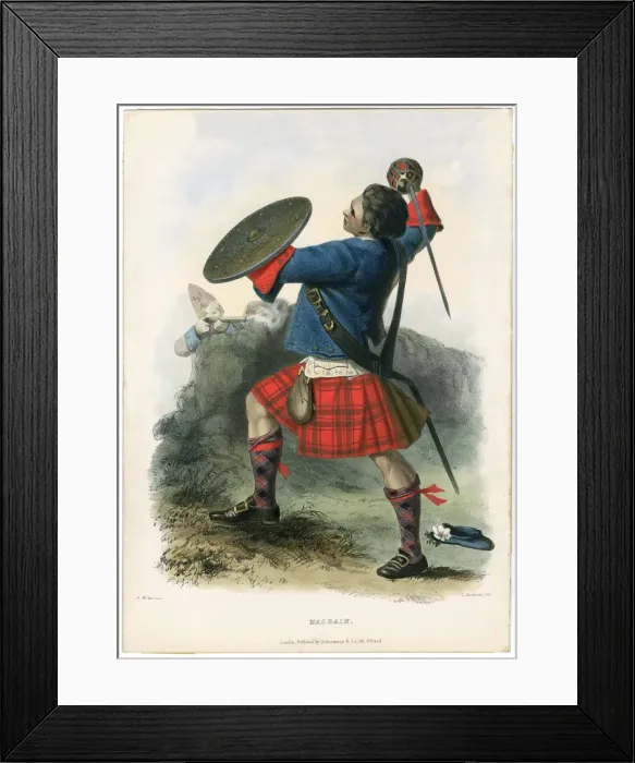 Framed Print : Macbain, from The Clans of the Scottish Highlands, pub. 1845 (colour lithograph) Framed Print : Macbain, from The Clans of the Scottish Highlands, pub. 1845 (colour lithograph)