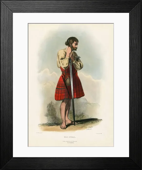 Framed Print : Mac Dugal, from The Clans of the Scottish Highlands, pub. 1845 (colour lithograph) Framed Print : Mac Dugal, from The Clans of the Scottish Highlands, pub. 1845 (colour lithograph)