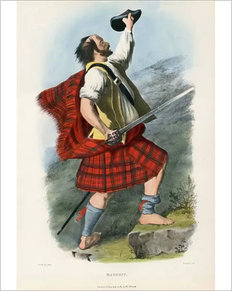 Macduff, from The Clans of the Scottish Highlands, pub. 1845 (colour lithograph)