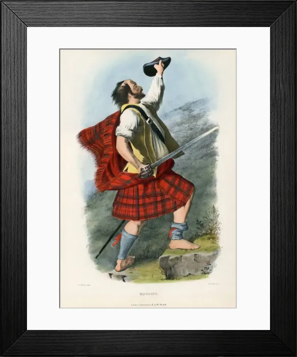 Framed Print : Macduff, from The Clans of the Scottish Highlands, pub. 1845 (colour lithograph)