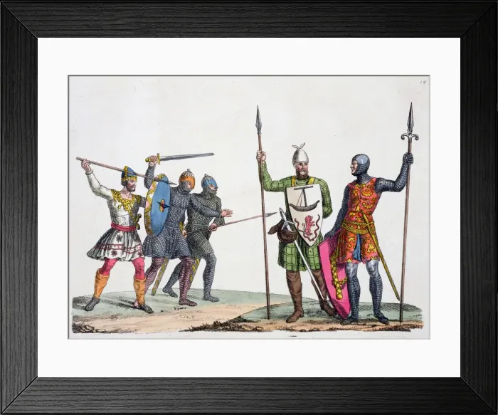 Framed Print : Anglo-Saxon warriors, 19th century Framed Print : Anglo-Saxon warriors, 19th century