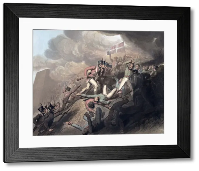 Framed Print : Capture of San Sebastian, Spain, 31st August 1813 (1819). Artist: T Fielding Framed Print : Capture of San Sebastian, Spain, 31st August 1813 (1819). Artist: T Fielding