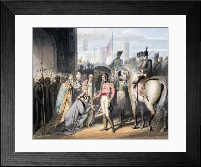 Framed Print : Liberation of Madrid, 6th August 1812 (1819). Artist: T Fielding Framed Print : Liberation of Madrid, 6th August 1812 (1819). Artist: T Fielding