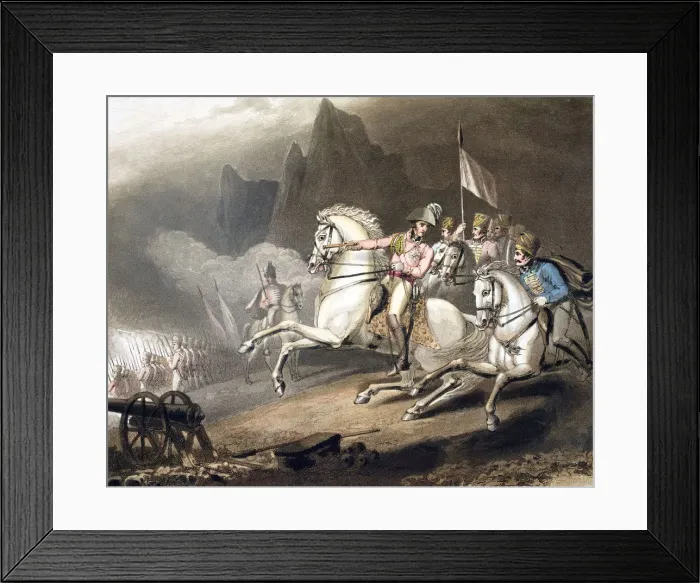 Framed Print : Battle of the Pyrenees, Spain, 28th July 1813 (1819). Artist: T Fielding Framed Print : Battle of the Pyrenees, Spain, 28th July 1813 (1819). Artist: T Fielding