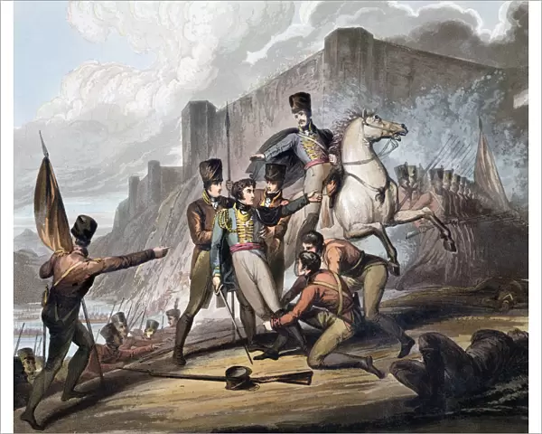 Second Battle of Porto, Portugal, 12th May 1809 (1819). Artist: T Fielding