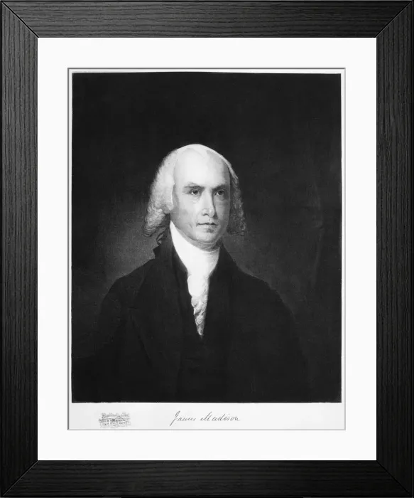 Framed Print : James Madison, 4th President of the the United States of America, (1901) Framed Print : James Madison, 4th President of the the United States of America, (1901)