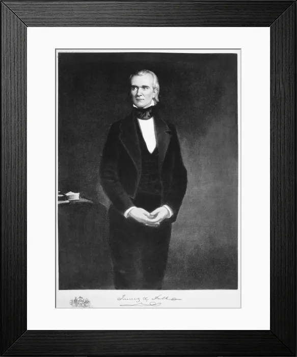 Framed Print : James K Polk, 11th President of the United States of America, (1901) Framed Print : James K Polk, 11th President of the United States of America, (1901)