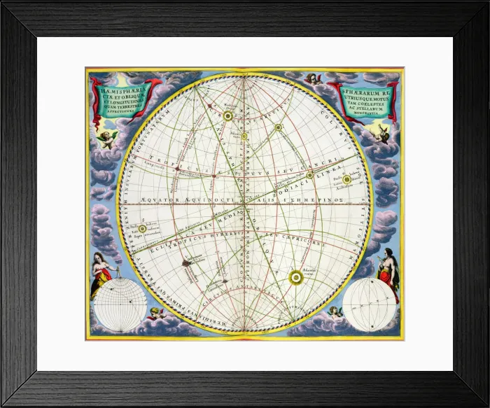 Framed Print : Map charting the movement of the Earth and Planets, 1660-1661. Artist: Andreas Cellarius Framed Print : Map charting the movement of the Earth and Planets, 1660-1661. Artist: Andreas Cellarius