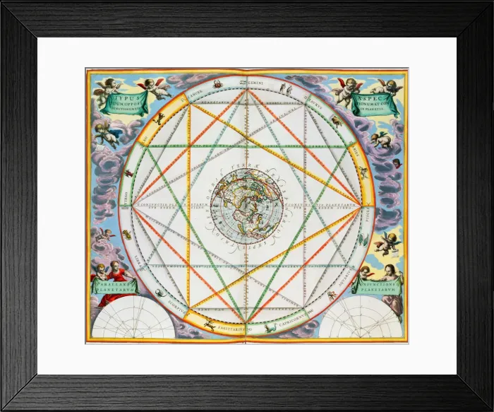 Framed Print : The conjunction of the planets, 1660-1661. Artist: Andreas Cellarius Framed Print : The conjunction of the planets, 1660-1661. Artist: Andreas Cellarius