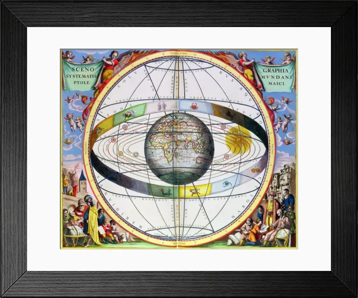 Framed Print : Map of Christian contellations, 1660-1661. Artist: Andreas Cellarius Framed Print : Map of Christian contellations, 1660-1661. Artist: Andreas Cellarius