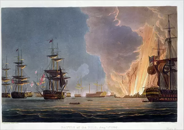 The Battle of the Nile, 1st August 1798 (1816). Artist: Bailey