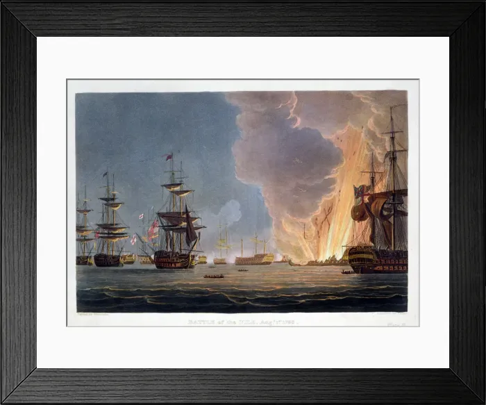 Framed Print : The Battle of the Nile, 1st August 1798 (1816). Artist: Bailey Framed Print : The Battle of the Nile, 1st August 1798 (1816). Artist: Bailey