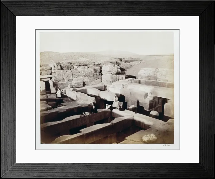 Framed Print : An excavated temple at the foot of the Sphinx, Giza, Egypt, 4th March 1862. Artist Framed Print : An excavated temple at the foot of the Sphinx, Giza, Egypt, 4th March 1862. Artist