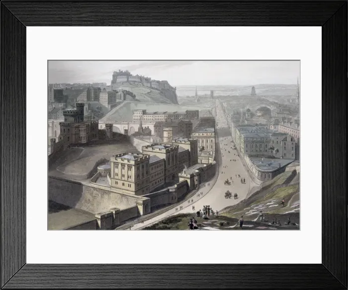 Framed Print : Edinburgh, from Calton Hill, 1829. Artist: William Daniell