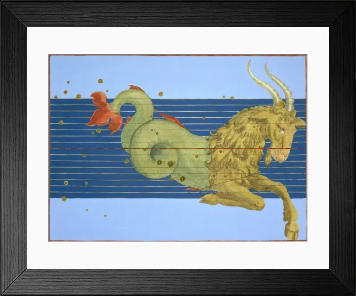 Framed Print : Constellation of Capricorn, 1603. Artist: Alexander Mair Framed Print : Constellation of Capricorn, 1603. Artist: Alexander Mair
