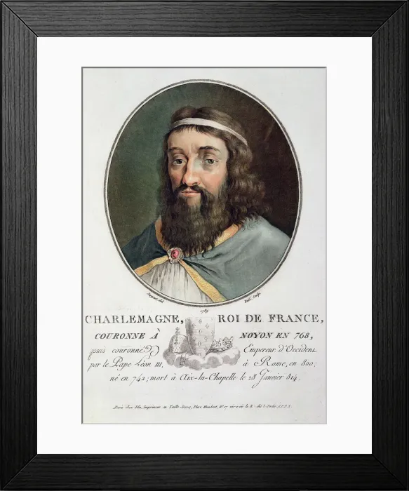 Framed Print : Charlemagne, King of France, 1789. Artist: Ride Framed Print : Charlemagne, King of France, 1789. Artist: Ride