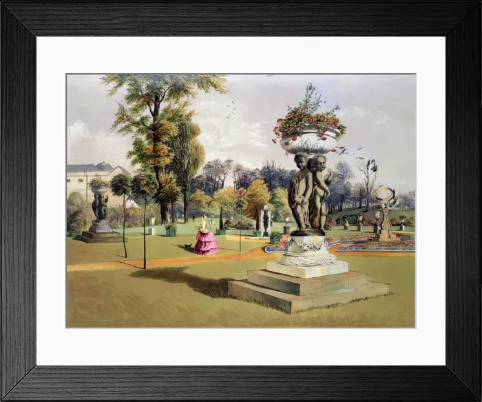 Framed Print : The Terrace Garden, Woburn Abbey, Berkshire, mid 19th century. Artist: E Adveno Brooke Framed Print : The Terrace Garden, Woburn Abbey, Berkshire, mid 19th century. Artist: E Adveno Brooke