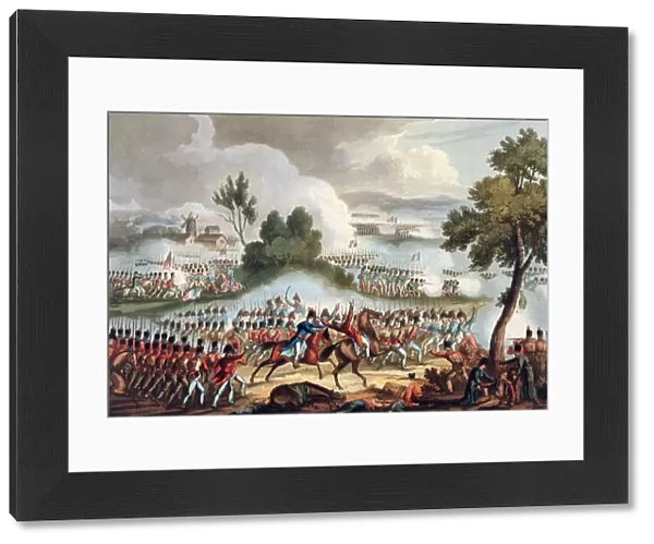 The Left Wing of the British army in Action at the Battle of Waterloo, June 18th 1815 Artist