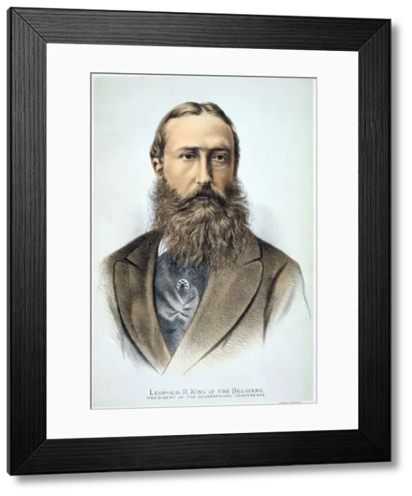 Framed Print : Leopold II, King of the Belgians, 19th century Framed Print : Leopold II, King of the Belgians, 19th century
