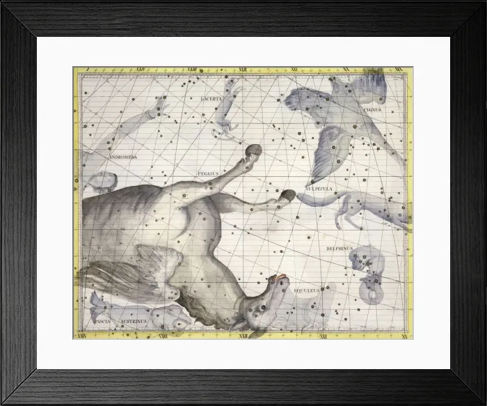 Framed Print : Constellation of Pegasus, 1729 Framed Print : Constellation of Pegasus, 1729