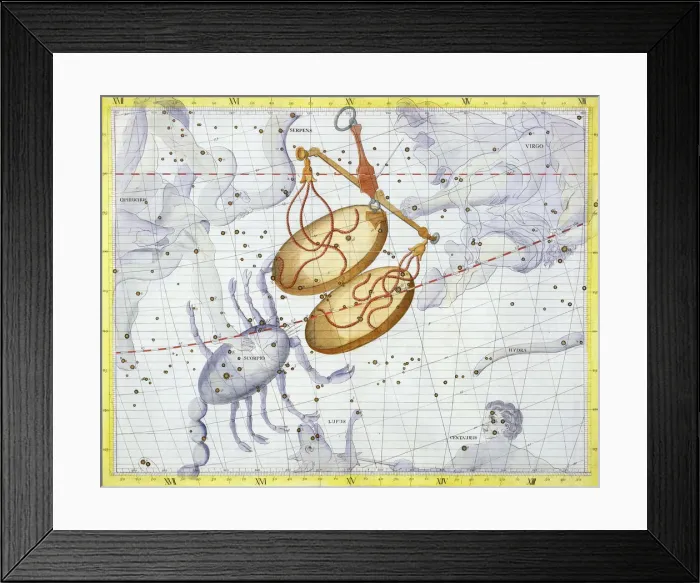 Framed Print : Constellation of Libra, 1729