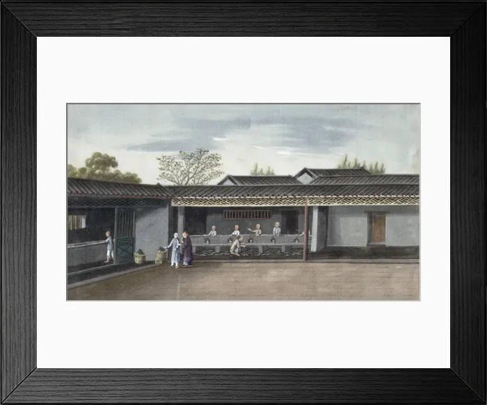 Framed Print : Drying tea leaves, China, 19th century Framed Print : Drying tea leaves, China, 19th century