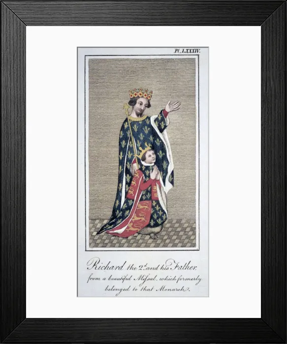 Framed Print : King Richard II with his father Edward III, (1799)