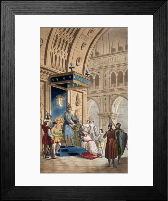 Framed Print : The creating of a Knight Templar, c1820-1830 Framed Print : The creating of a Knight Templar, c1820-1830