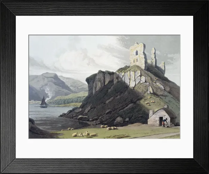 Framed Print : Aros Castle, Isle of Mull, Scotland, 1818. Artist: William Daniell Framed Print : Aros Castle, Isle of Mull, Scotland, 1818. Artist: William Daniell