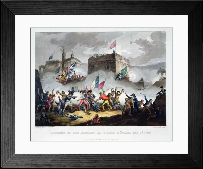 Framed Print : Defence of the breach at St Jean d Acre, May 8th 1799, 1815 Framed Print : Defence of the breach at St Jean d Acre, May 8th 1799, 1815