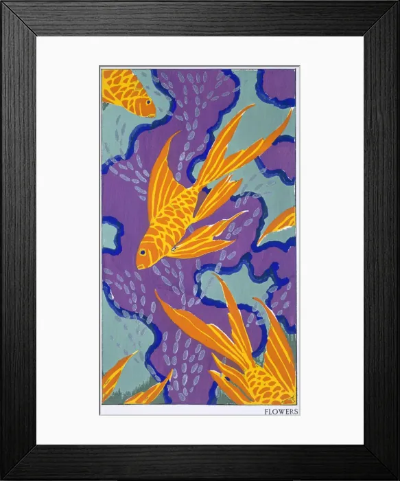 Framed Print : Fish motif, late 1920s. Artist: EA Seguy Framed Print : Fish motif, late 1920s. Artist: EA Seguy