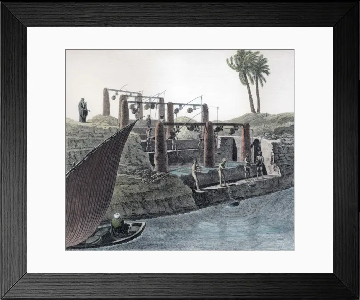 Framed Print : Collecting water from the Nile, Egypt, c1798 Framed Print : Collecting water from the Nile, Egypt, c1798