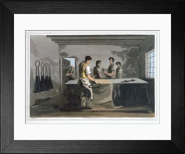 Framed Print : Cloth Dressers, 1814. Artist: Robert Havell Framed Print : Cloth Dressers, 1814. Artist: Robert Havell
