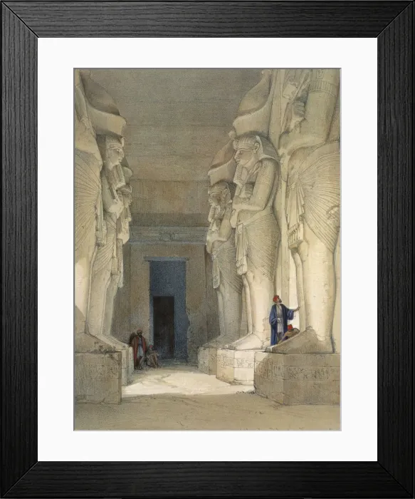 Framed Print : Excavated temple of Gyrshe, Nubia, 19th century. Artist: David Roberts Framed Print : Excavated temple of Gyrshe, Nubia, 19th century. Artist: David Roberts