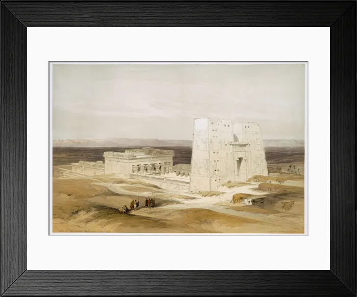Framed Print : Temple of Edfu, ancient Apollinopolis, Upper Egypt, 19th century. Artist: David Roberts Framed Print : Temple of Edfu, ancient Apollinopolis, Upper Egypt, 19th century. Artist: David Roberts