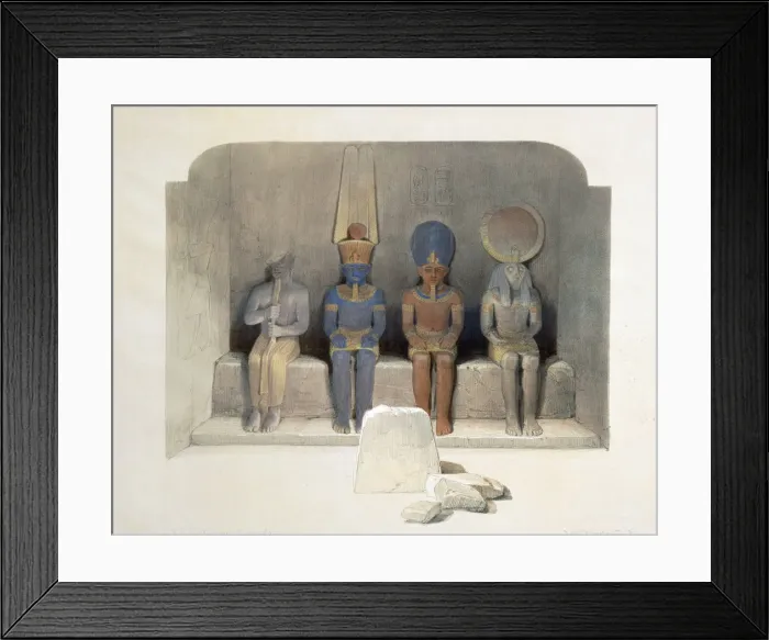 Framed Print : Sanctury of the Temple of Abu Simbel, Egypt, 19th century. Artist: David Roberts Framed Print : Sanctury of the Temple of Abu Simbel, Egypt, 19th century. Artist: David Roberts